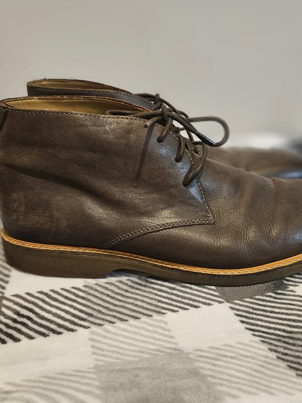 Clarks Dark Brown Leather Chukka Boots - Lace-Up Casual